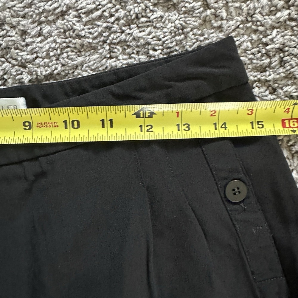 Allan Waller Wool Capri Pants Womens 10 Black Vintage Italy Stretch Cropped - Picture 4 of 9